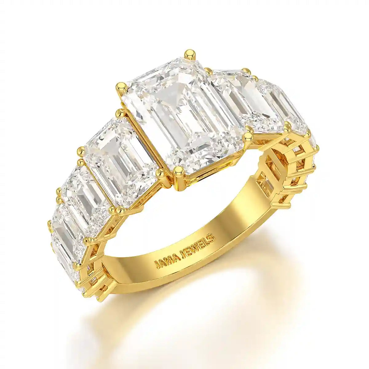 7.8 CT Emerald Shape Lab Diamond Ring