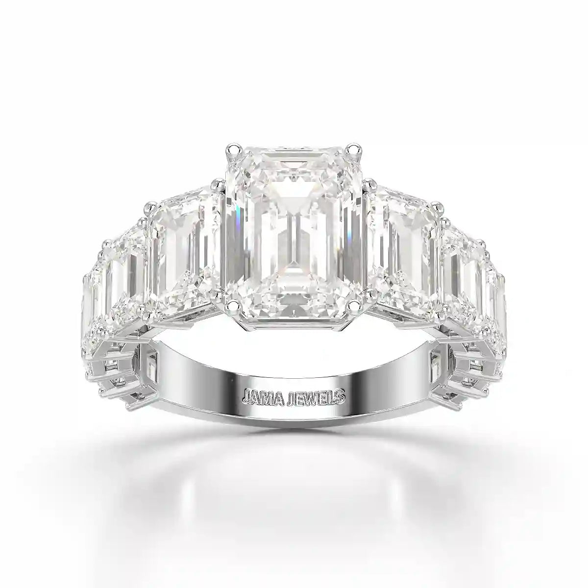 7.8 CT Emerald Shape Lab Diamond Ring