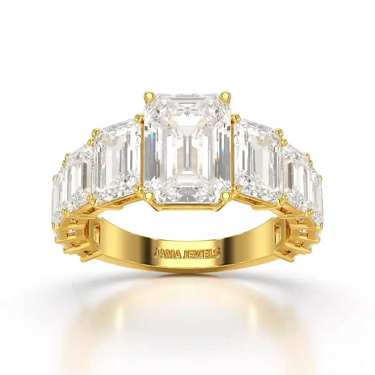 7.8 CT Emerald Shape Lab Diamond Ring