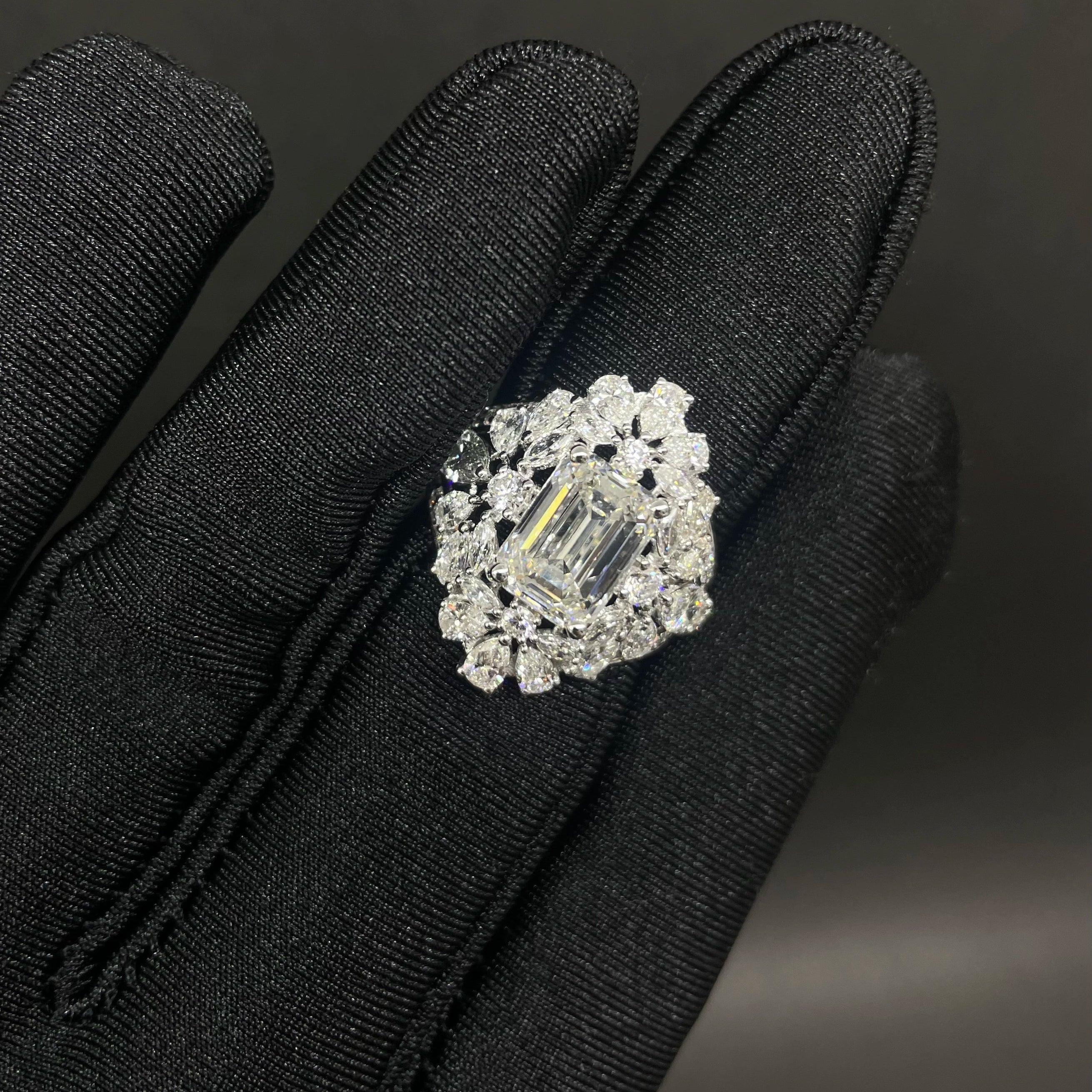 5.6 CT Emerald Cut Lab Diamond Ring (Ready for Delivery)