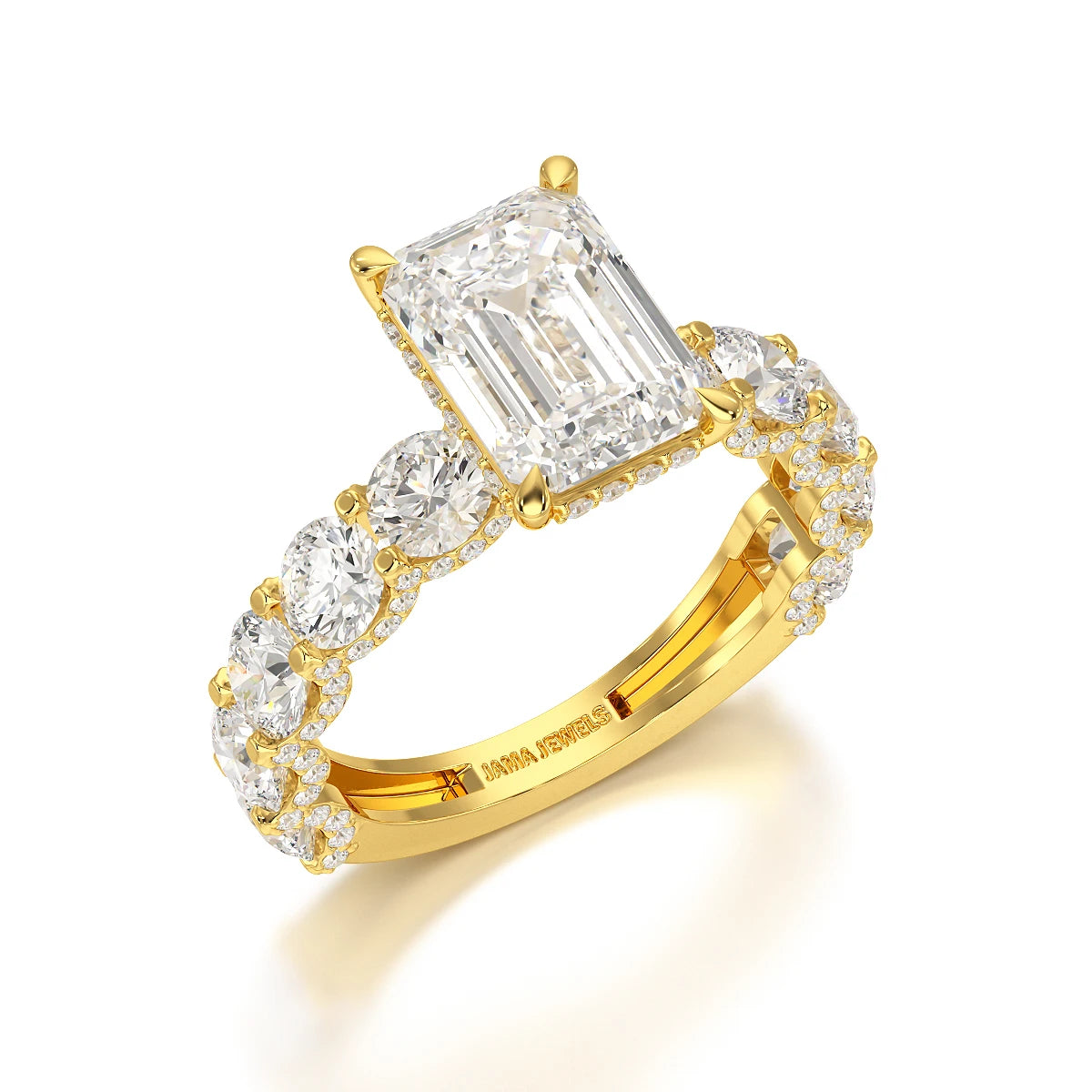 7.26 CT Emerald Shape Lab Diamond Ring