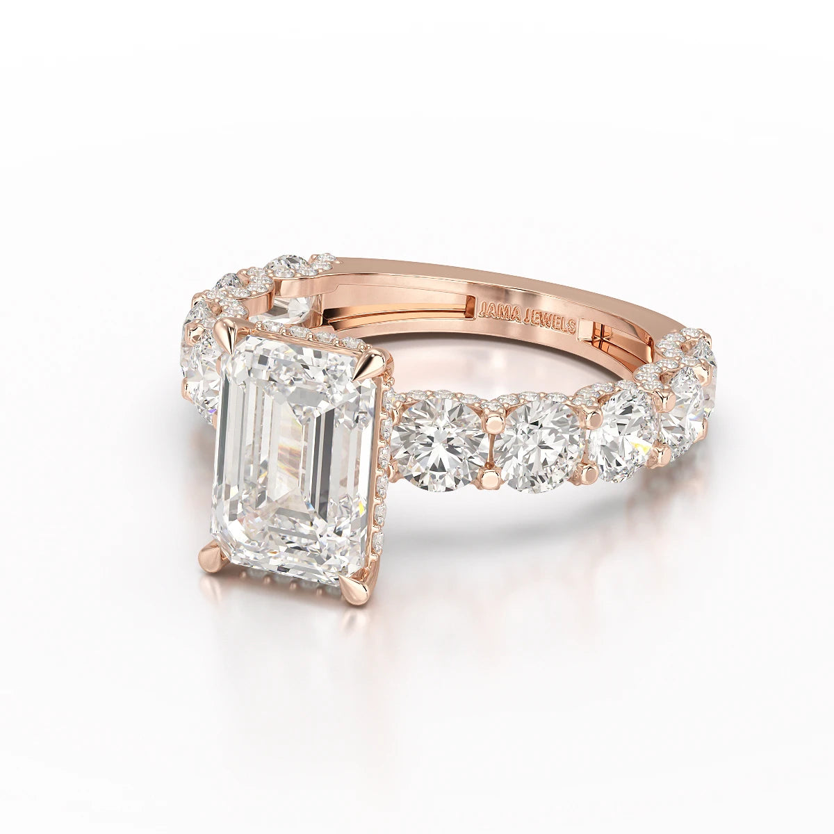 7.26 CT Emerald Shape Lab Diamond Ring