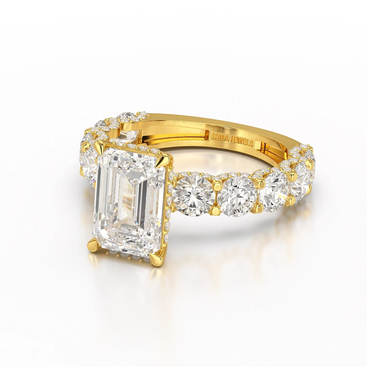 7.26 CT Emerald Shape Lab Diamond Ring