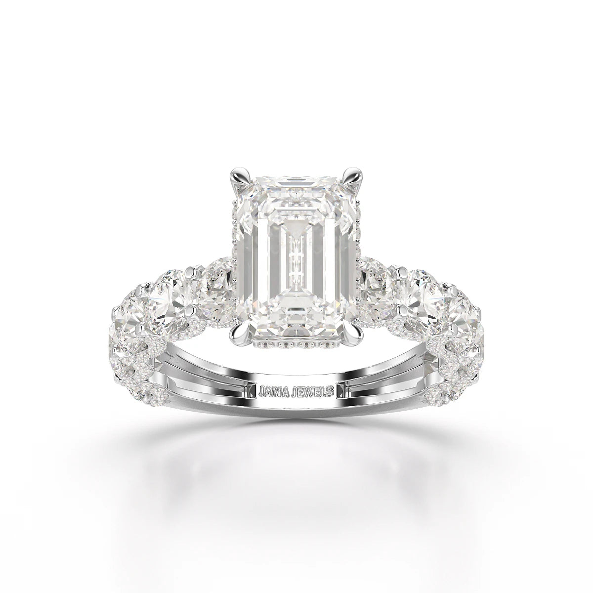 7.26 CT Emerald Shape Lab Diamond Ring