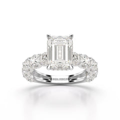 7.26 CT Emerald Shape Lab Diamond Ring