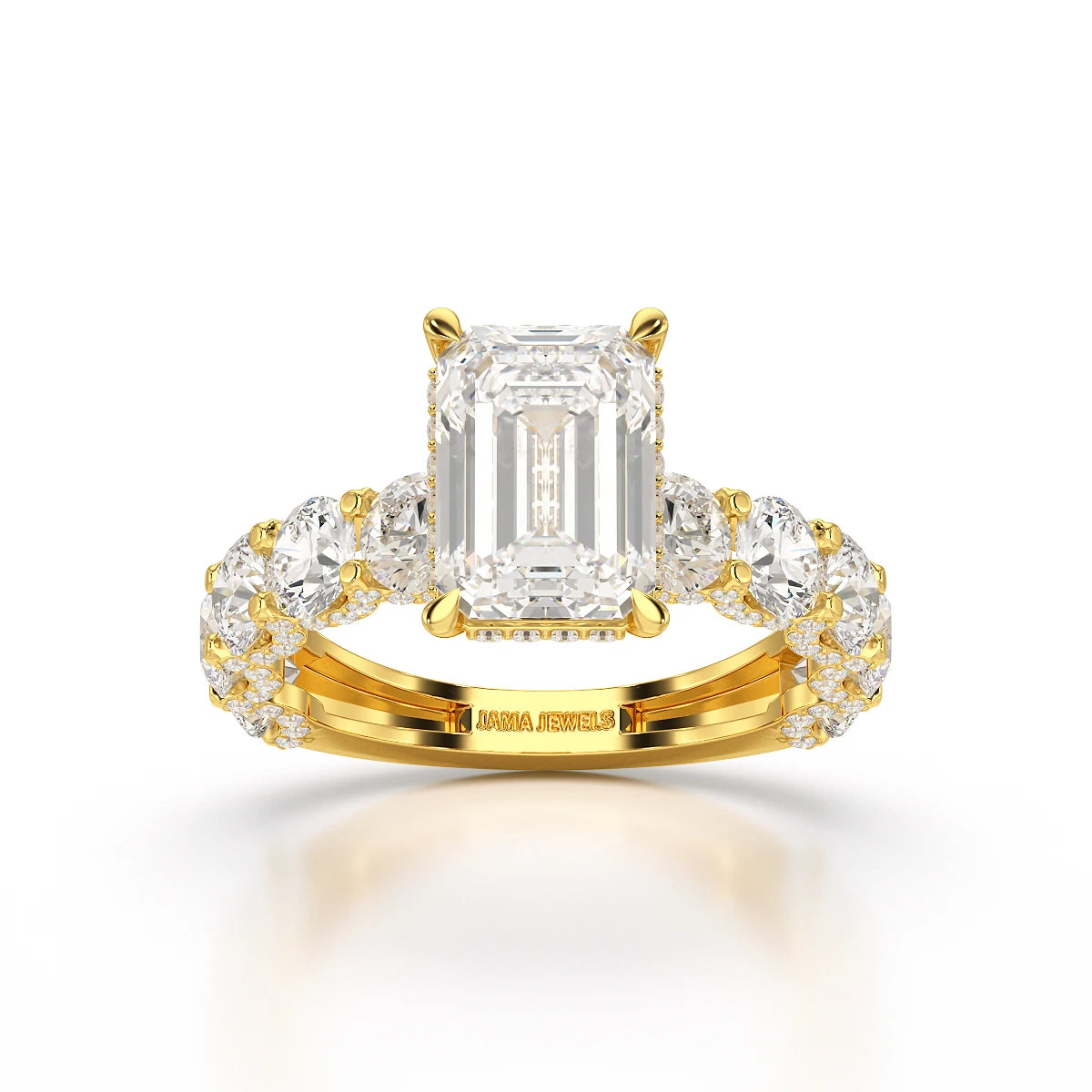 7.26 CT Emerald Shape Lab Diamond Ring