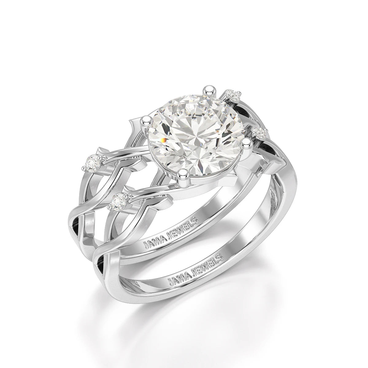 1.08 CT Round Shape Lab Diamond Ring