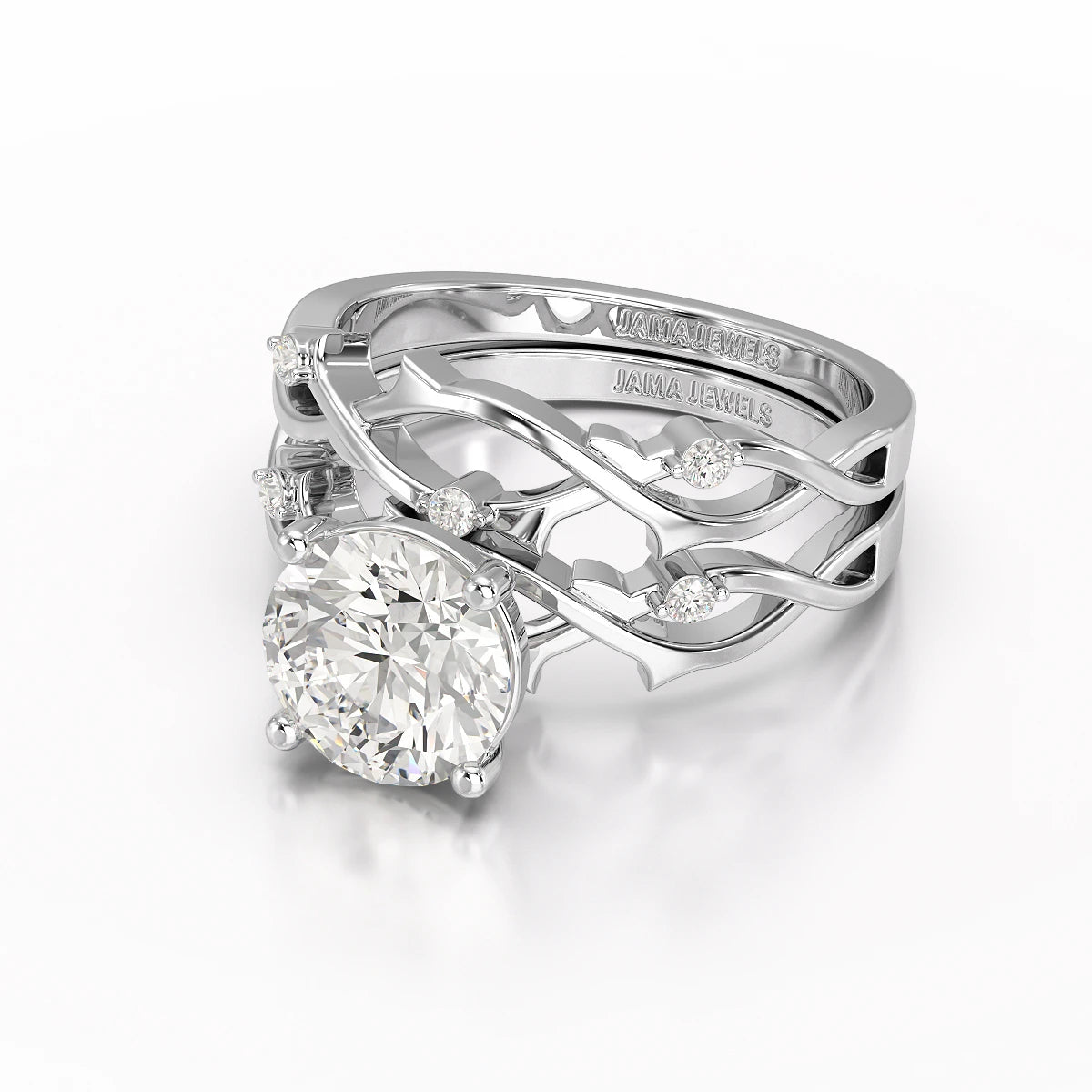 1.08 CT Round Shape Lab Diamond Ring