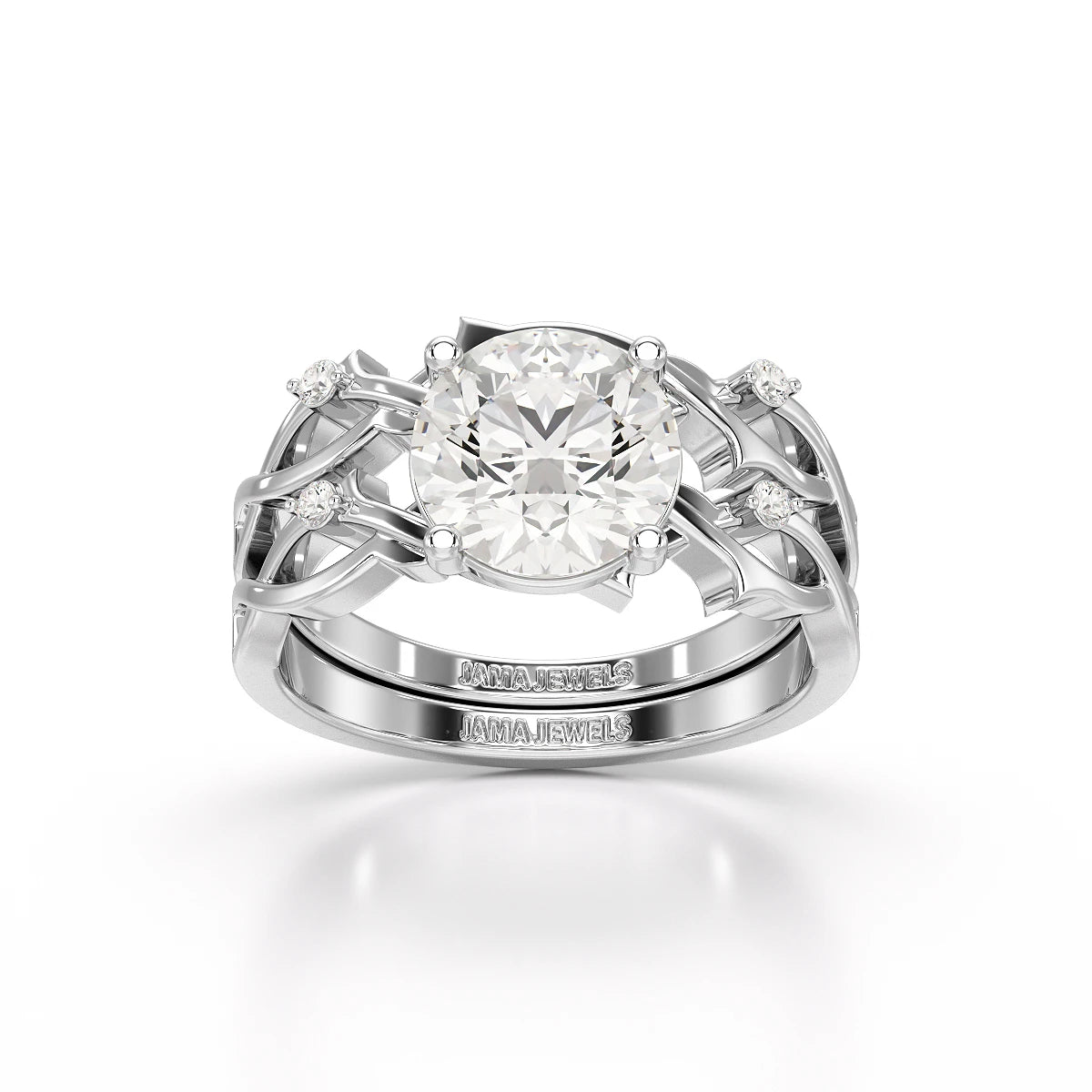 1.08 CT Round Shape Lab Diamond Ring