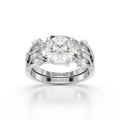 1.08 CT Round Shape Lab Diamond Ring