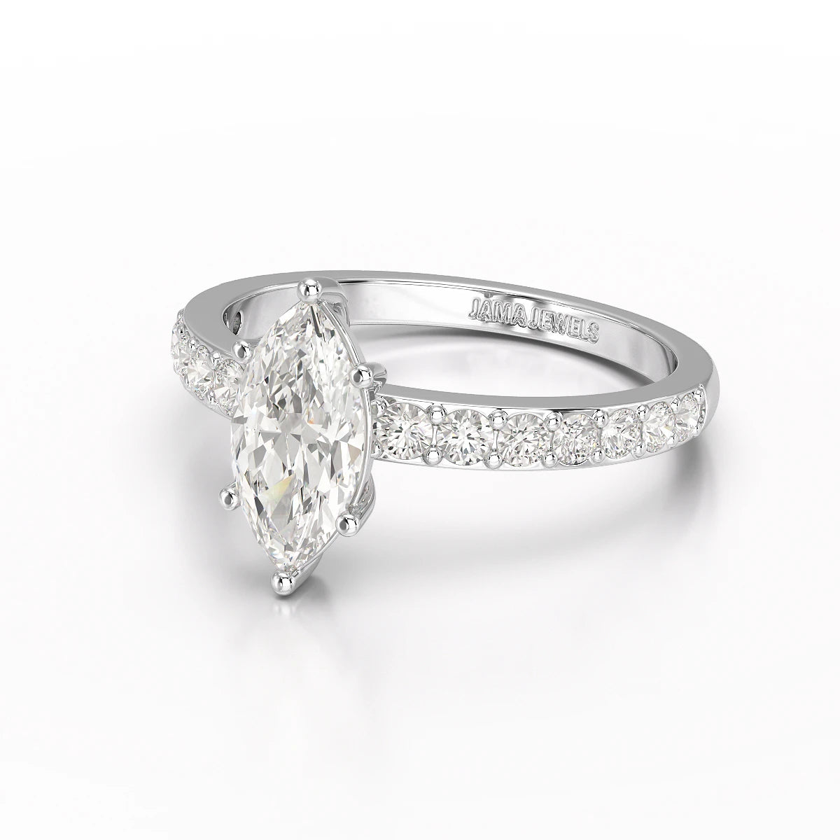 1.48 CT Marquise Shape Lab Diamond Ring