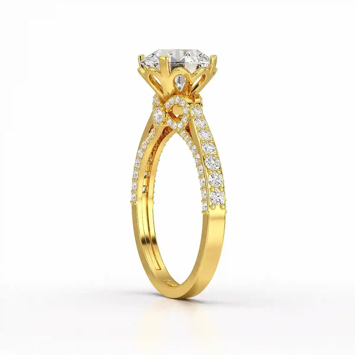 2.6 CT Round Cut Lab Diamond Ring