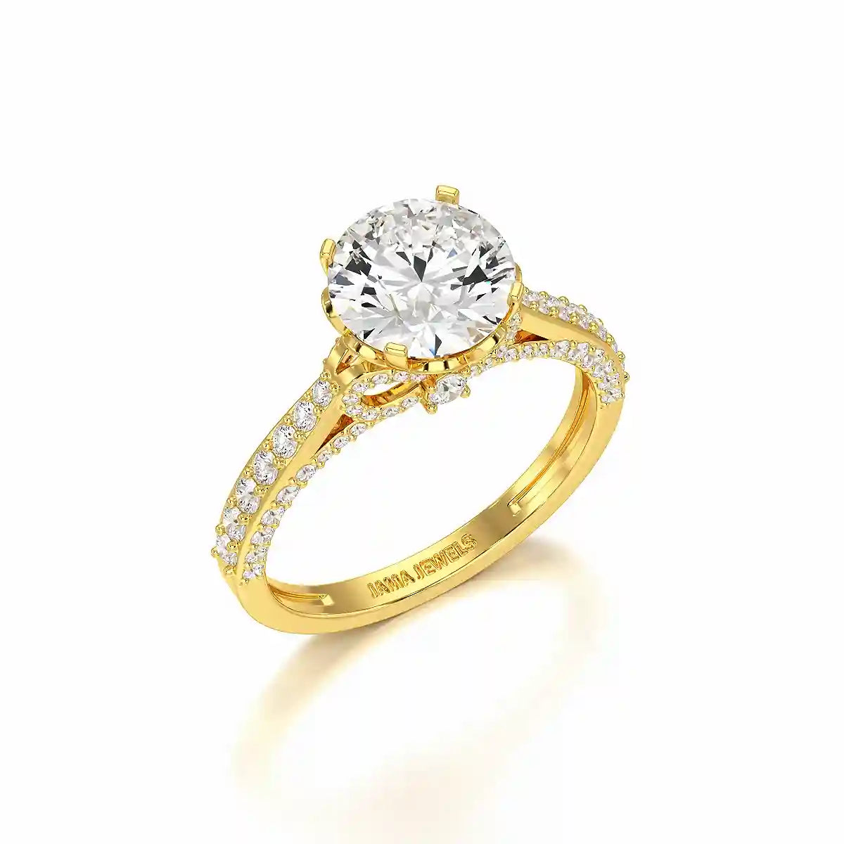 2.6 CT Round Cut Lab Diamond Ring