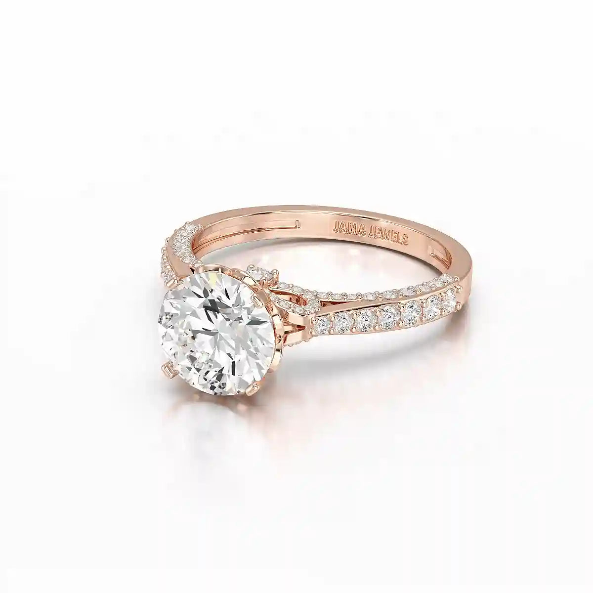 2.6 CT Round Cut Lab Diamond Ring
