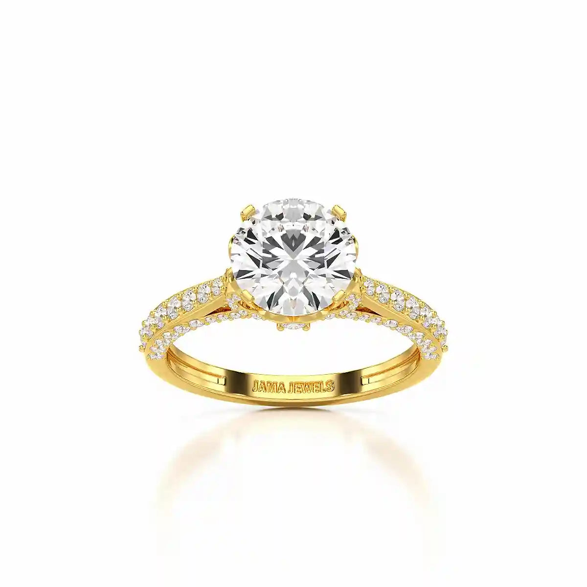 2.6 CT Round Cut Lab Diamond Ring