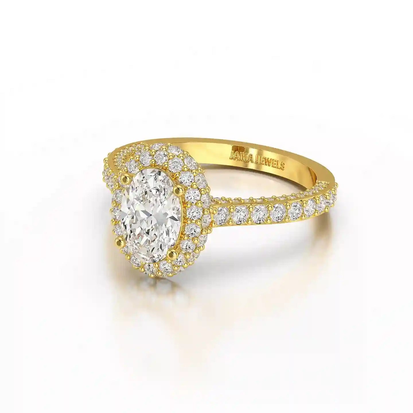 2.25 CT Oval Cut Halo Diamond Ring
