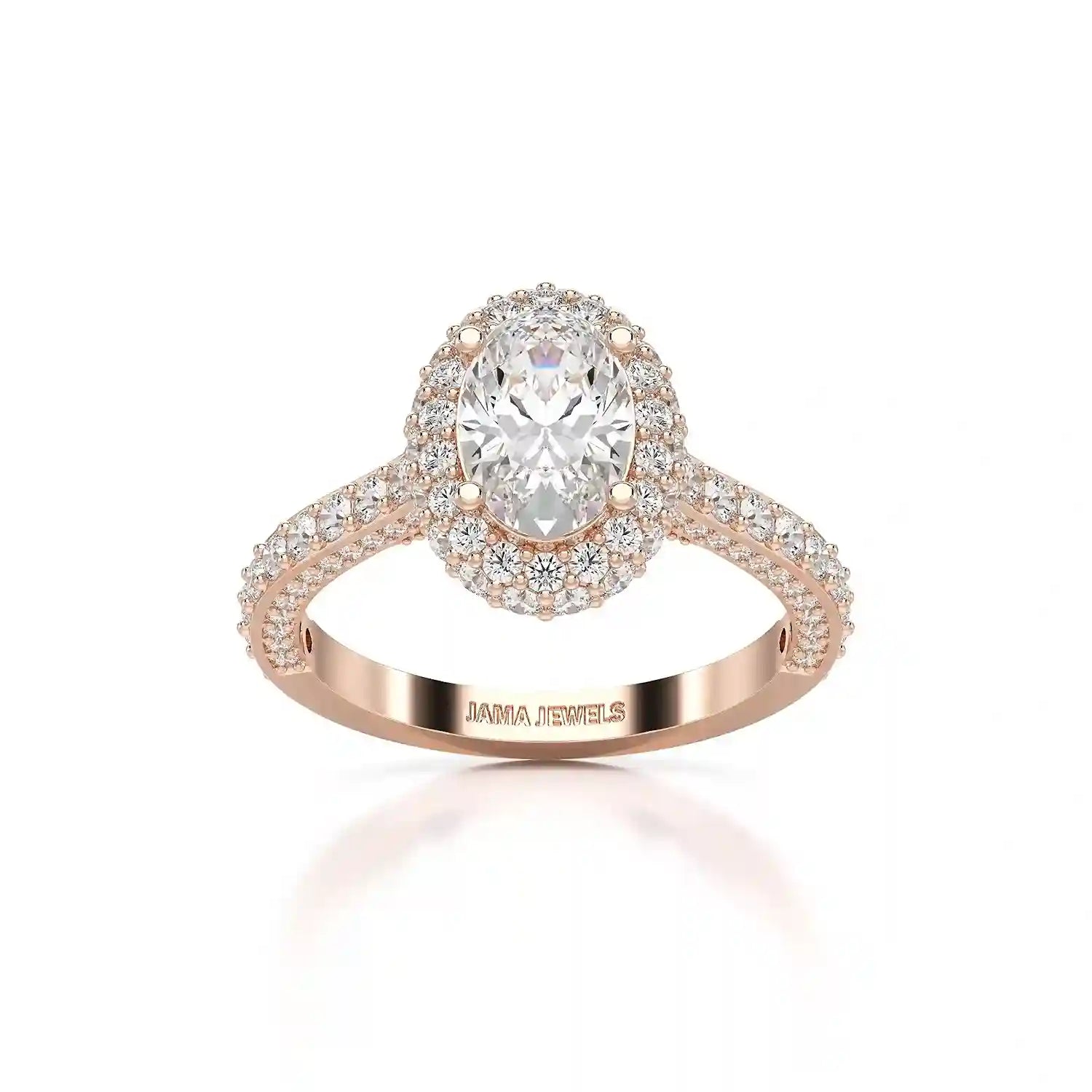 2.25 CT Oval Cut Halo Diamond Ring