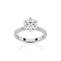 3.15 CT Round Cut Lab Diamond Ring