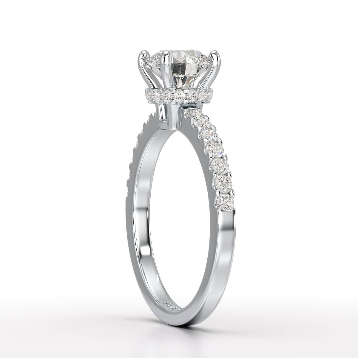 1.36 CT Round Cut Lab Grown Diamond Ring