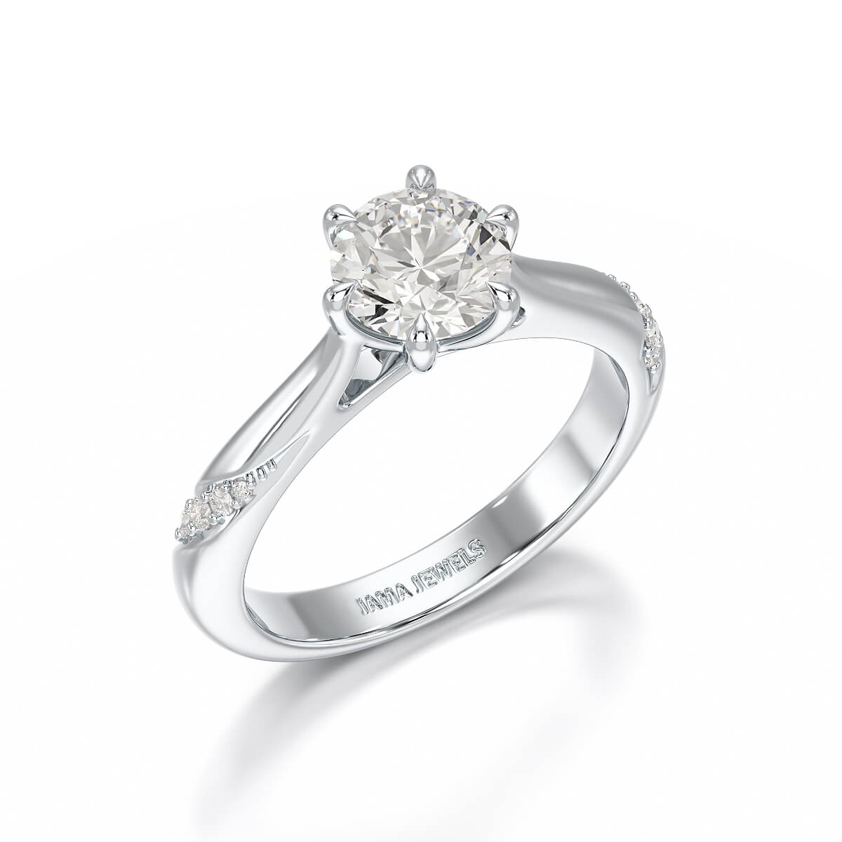 1.16 CT Round Lab Diamond Solitaire Ring - Jama Jewels 