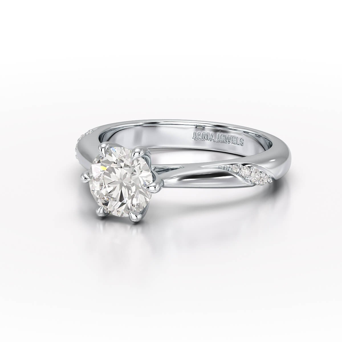 1.16 CT Round Lab Diamond Solitaire Ring - Jama Jewels 