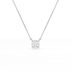 1 CT Cushion Solitaire Lab Grown Diamond Pendant