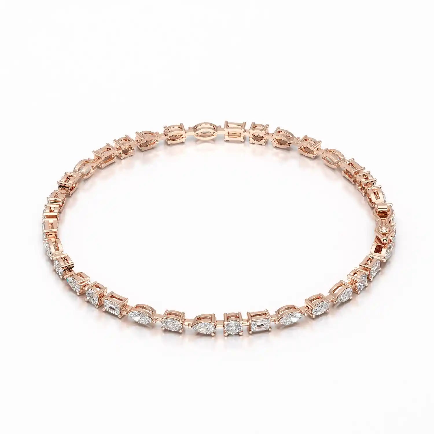 6.38 CT Multi Shape Lab Grown Diamond Bracelet