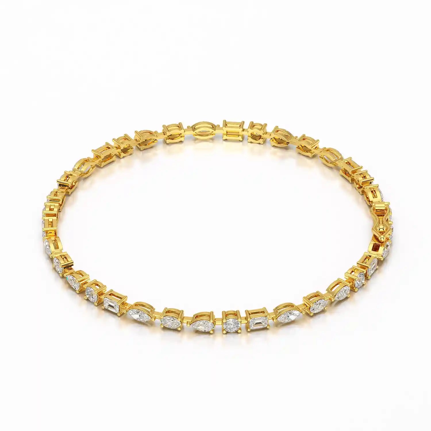 6.38 CT Multi Shape Lab Grown Diamond Bracelet