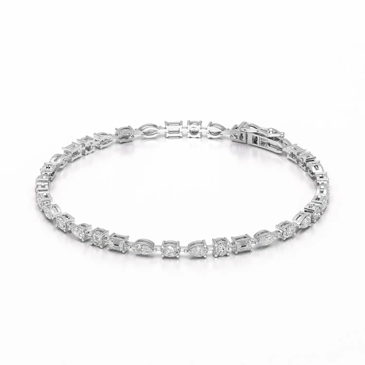 6.38 CT Multi Shape Lab Grown Diamond Bracelet