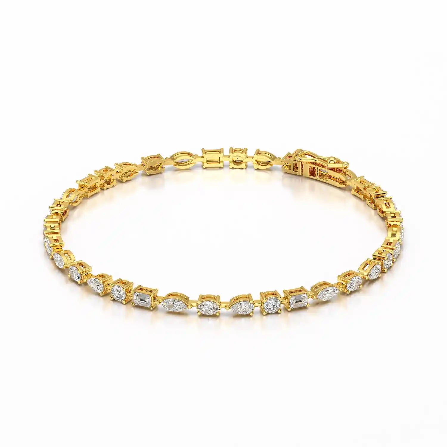 6.38 CT Multi Shape Lab Grown Diamond Bracelet