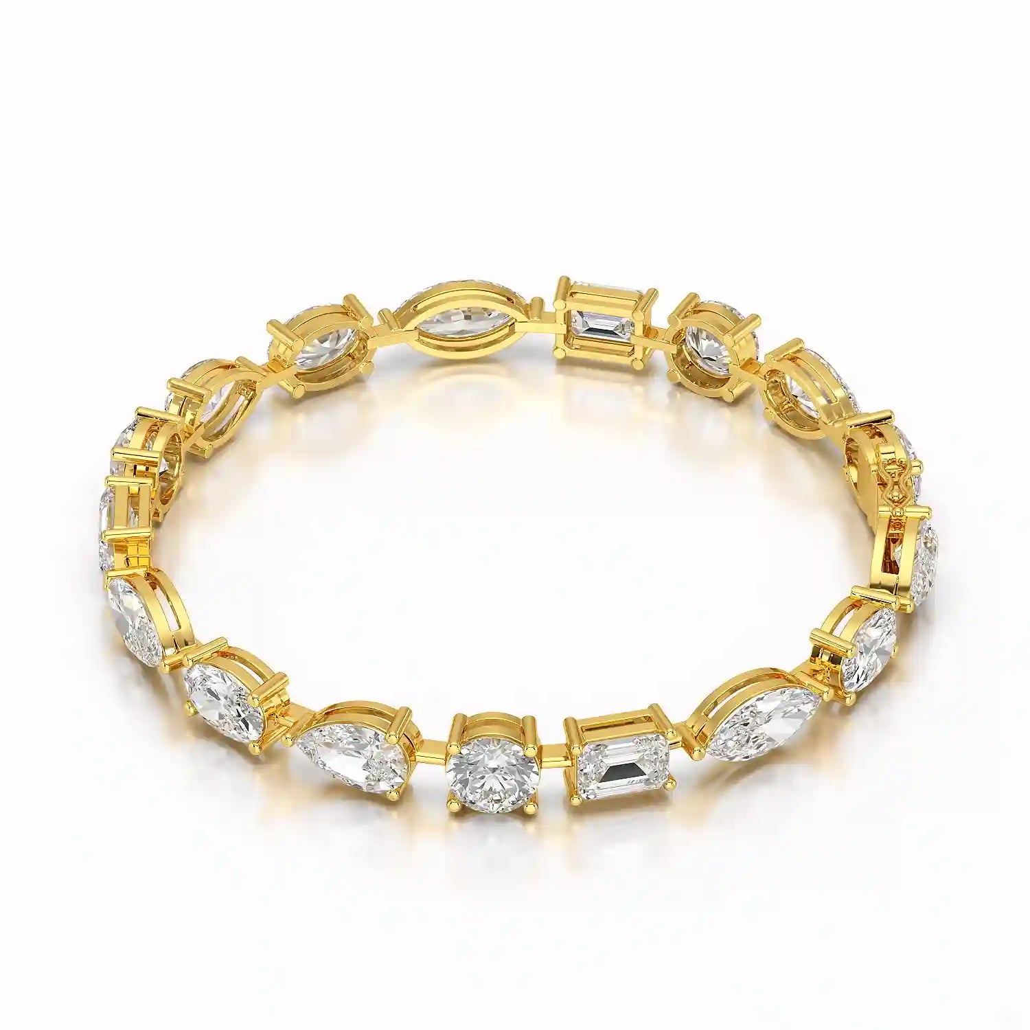 17.66 CT Multiple Shape Lab Diamond Bracelet