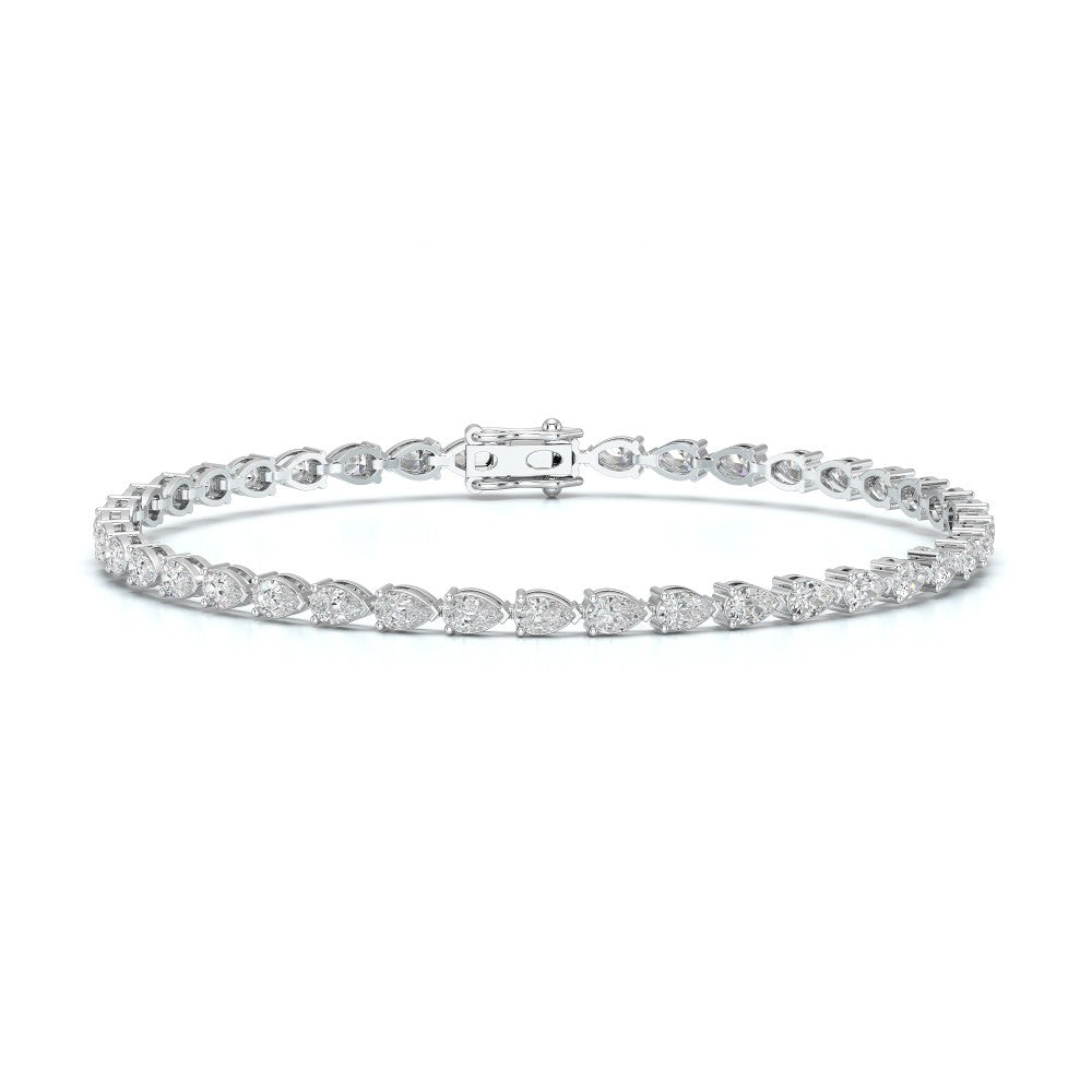 3.90 CT Pear Cut Diamond Tennis Bracelet Jama Jewels