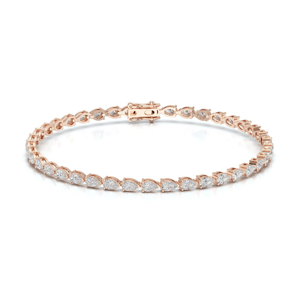 3.90 CT Pear Cut Diamond Tennis Bracelet Jama Jewels