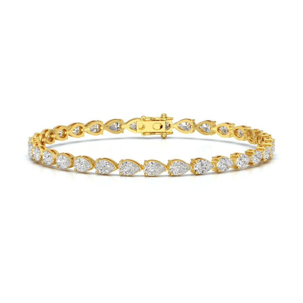 7.25 CT Pear Cut Diamond Tennis Bracelet Jama Jewels