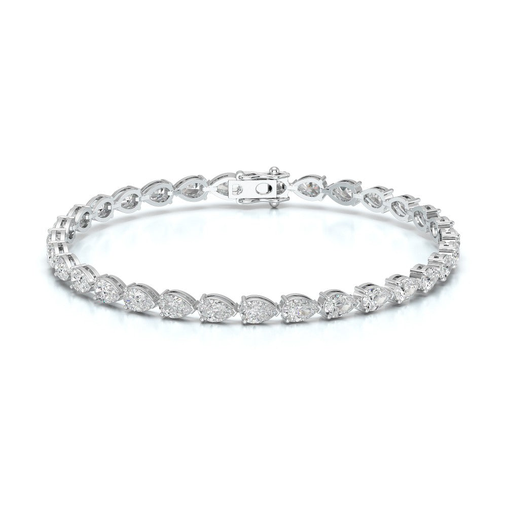 7.25 CT Pear Cut Diamond Tennis Bracelet Jama Jewels
