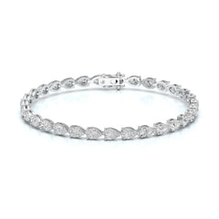 7.25 CT Pear Cut Diamond Tennis Bracelet Jama Jewels