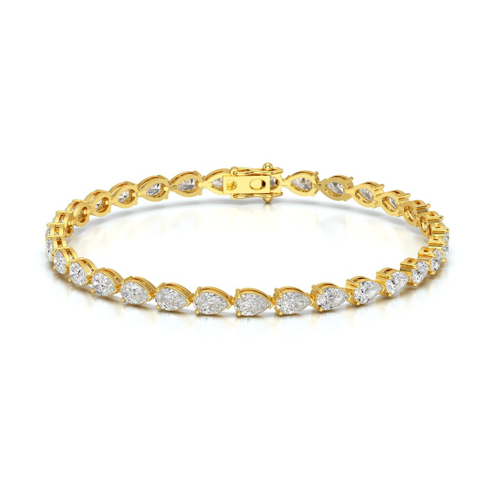 7.25 CT Pear Cut Diamond Tennis Bracelet Jama Jewels