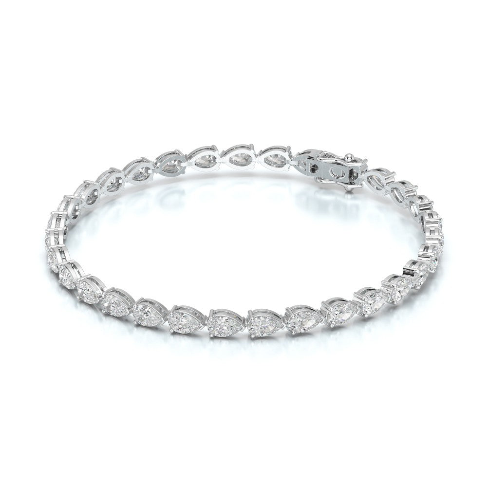 7.25 CT Pear Cut Diamond Tennis Bracelet Jama Jewels