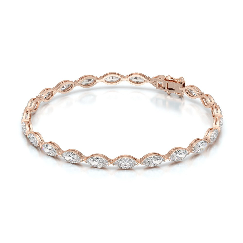 7.35 CT Marquise Cut Diamond Tennis Bracelet Jama Jewels