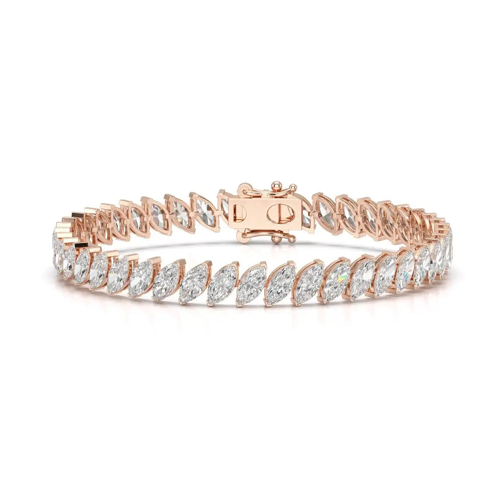 12.60 CT Marquise Cut Diamond Bezel Tennis Bracelet Jama Jewels