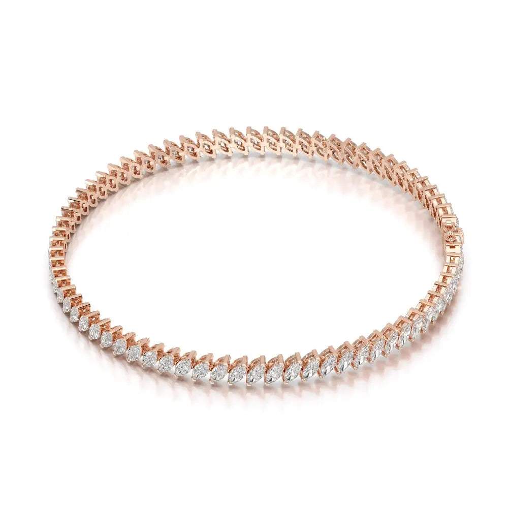 3.50 CT Marquise Cut Diamond Bezel Tennis Bracelet Jama Jewels