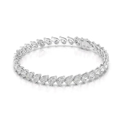 11.55 CT Pear Cut Diamond Bezel Tennis Bracelet Jama Jewels