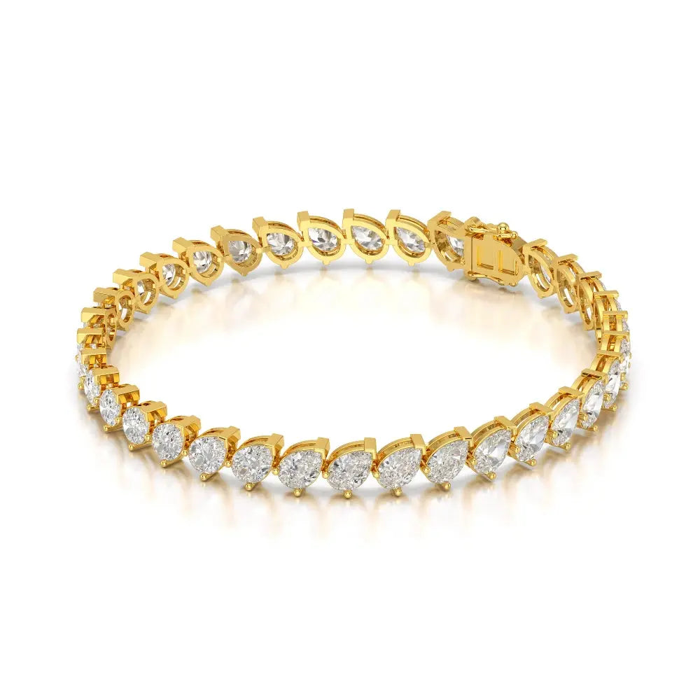11.55 CT Pear Cut Diamond Bezel Tennis Bracelet Jama Jewels