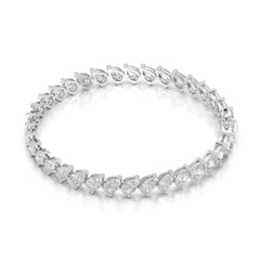 11.55 CT Pear Cut Diamond Bezel Tennis Bracelet Jama Jewels