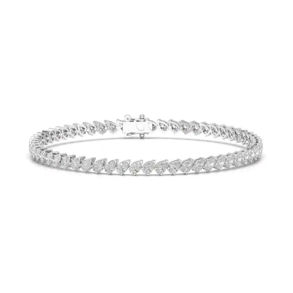 4.40 CT Pear Cut Diamond Bezel Tennis Bracelet Jama Jewels
