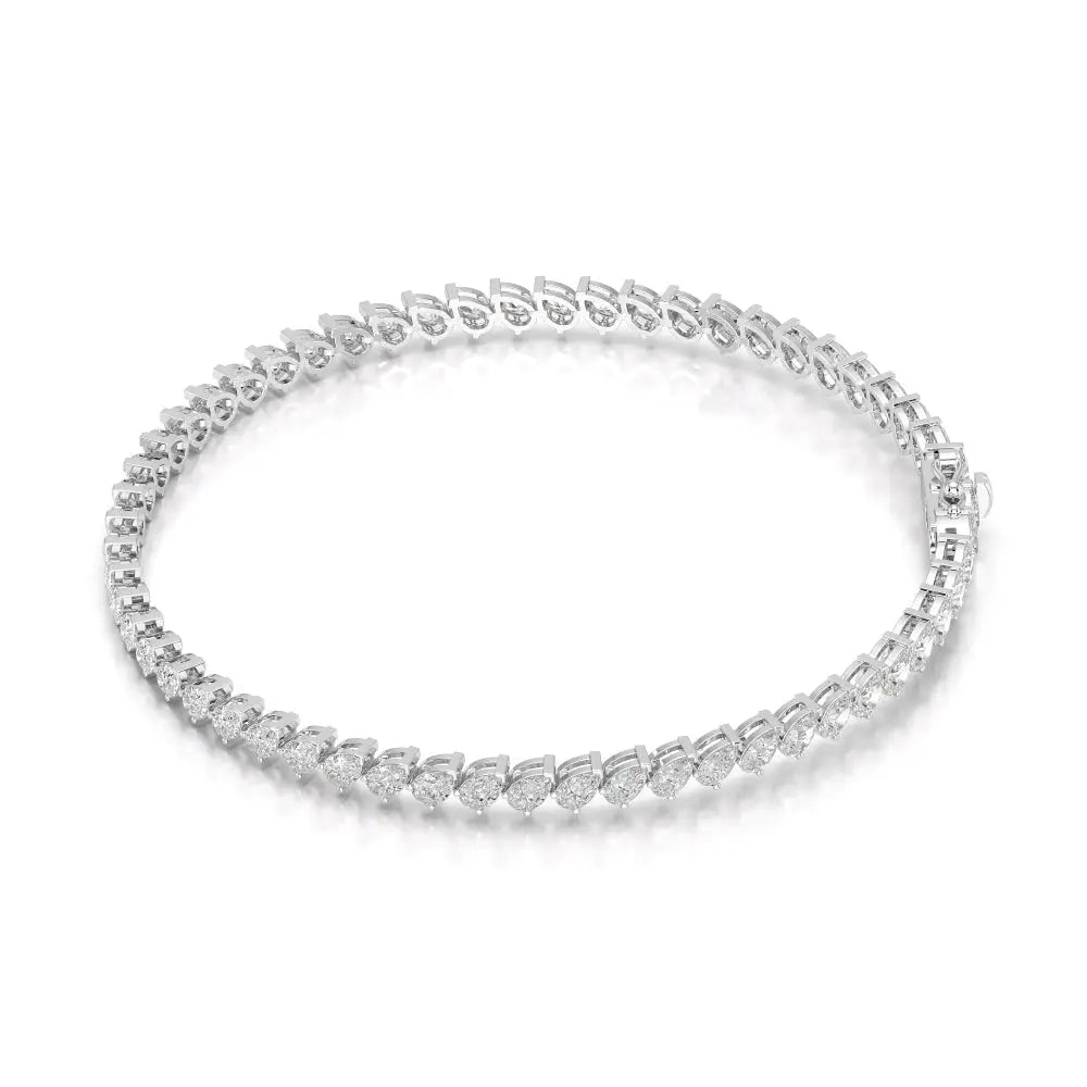 4.40 CT Pear Cut Diamond Bezel Tennis Bracelet Jama Jewels