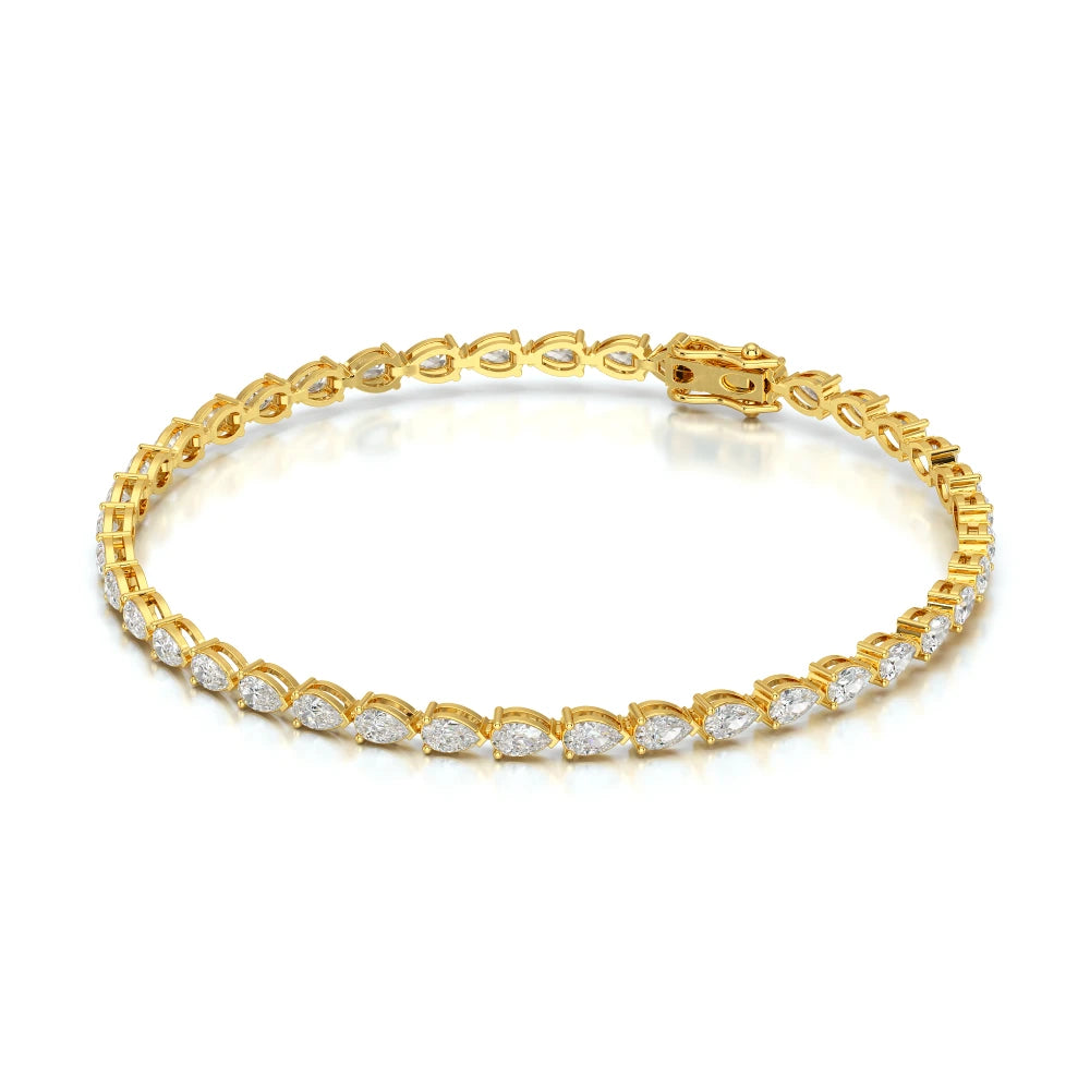 5.10 CT Pear Cut Diamond Tennis Bracelet Jama Jewels