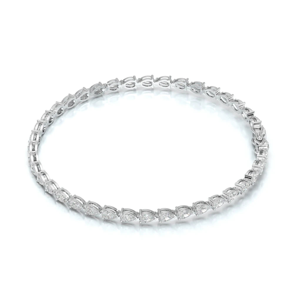5.10 CT Pear Cut Diamond Tennis Bracelet Jama Jewels