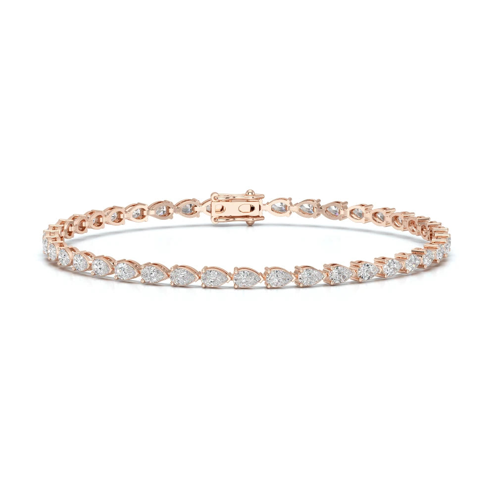 5.10 CT Pear Cut Diamond Tennis Bracelet Jama Jewels