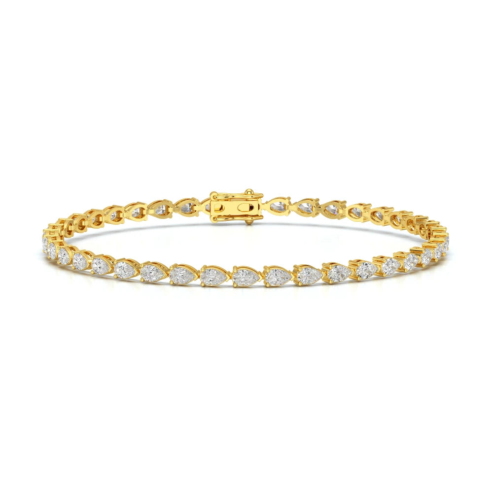 5.10 CT Pear Cut Diamond Tennis Bracelet Jama Jewels